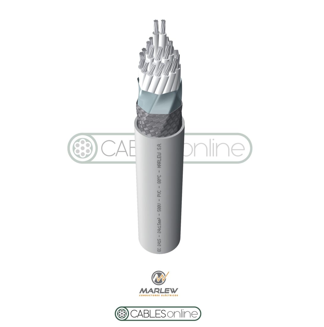 Cable Automatización Industrial Mallado EC 2410 24x1,00 500V Marlew PVC Gris Norma VDE 0812
