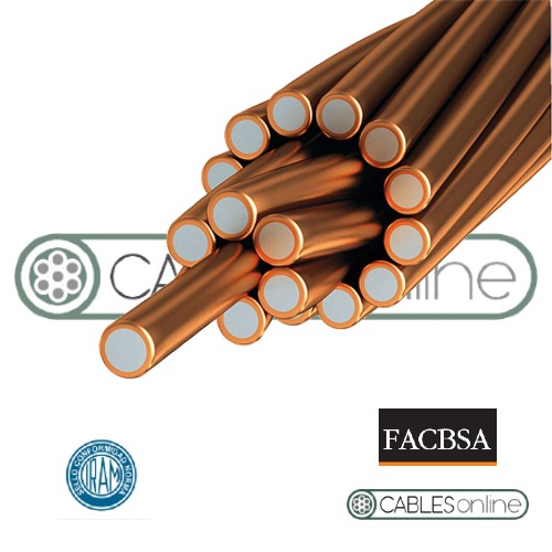 Cable Acero Cobreado Desnudo 1x120mm² Puesta A Tierra IRAM 2467 FACBSA